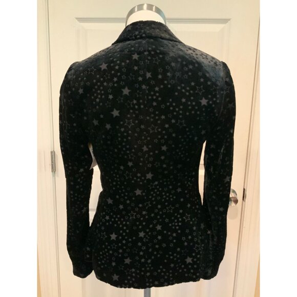 Marciano Black Velvet Star Blazer, Size 0 - Picture 7 of 9
